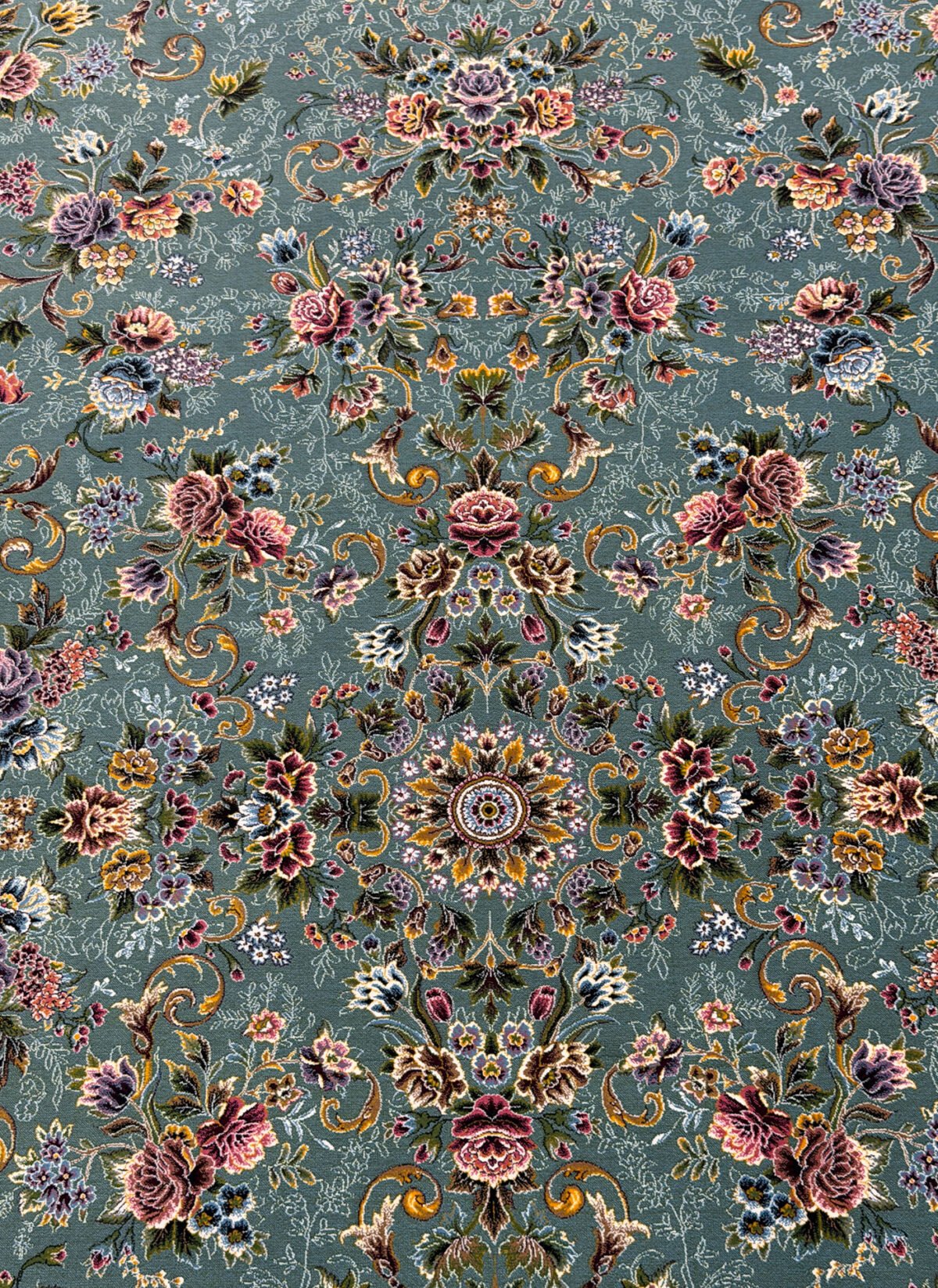 Rozalin, Sea Green - 1200 reed Persian machine-made carpet by Kazmi Carpets - view 2