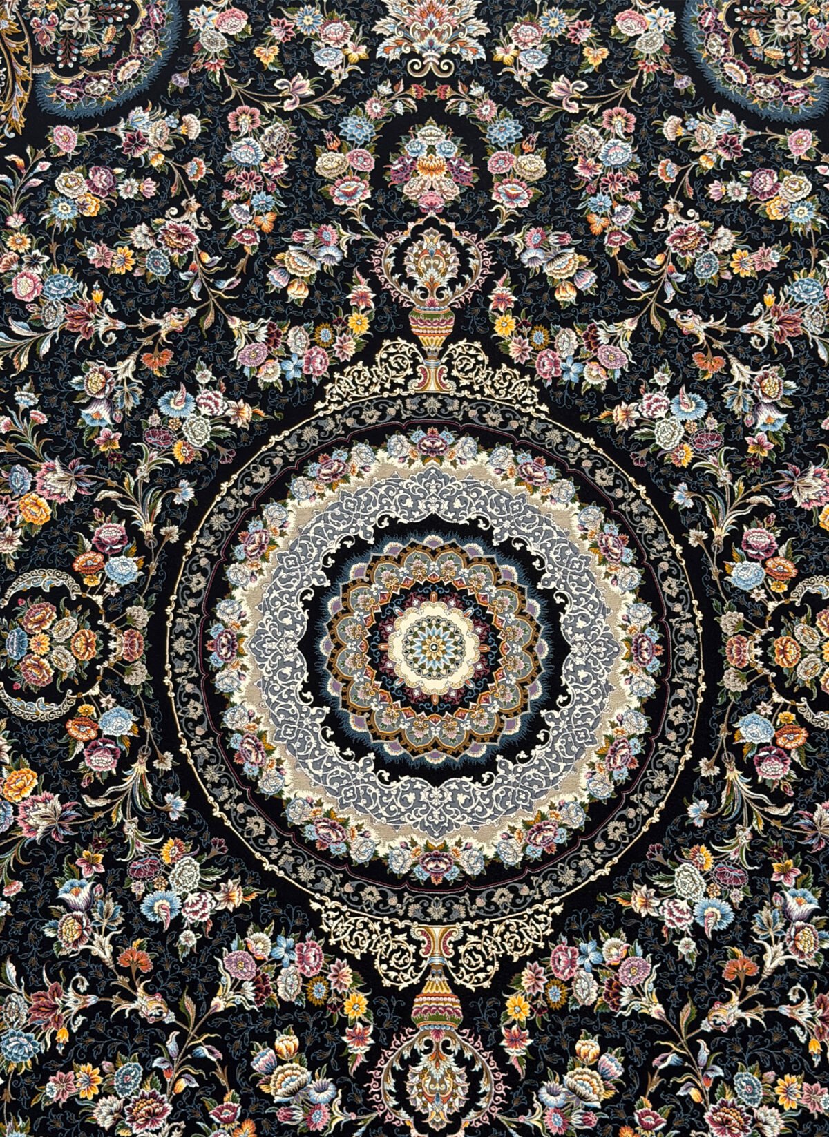Mandgaar, Black - 1200 reed Persian machine-made carpet by Kazmi Carpets - view 2