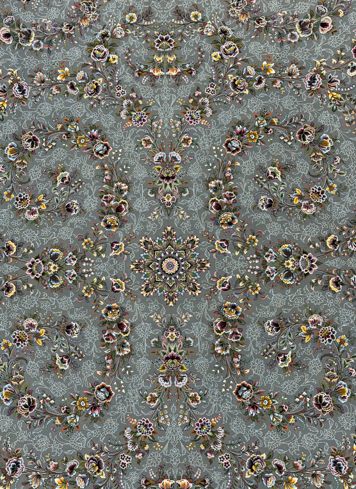 Asal, Grey - 1200 reed Persian machine-made carpet by Kazmi Carpets - view 2
