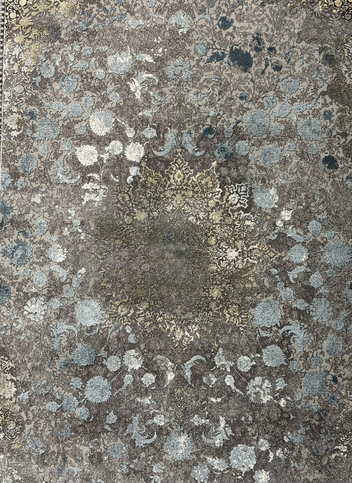 17829, Cream Embossed - 1200 reed Persian machine-made carpet by Kazmi Carpets - view 2