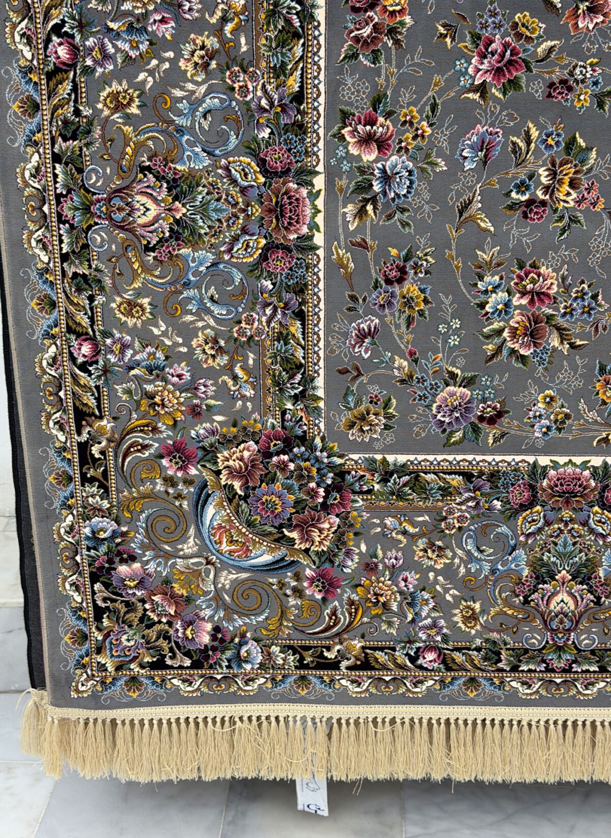 Dhorseen, All Grey - 1200 reed Persian machine-made carpet by Kazmi Carpets - view 3