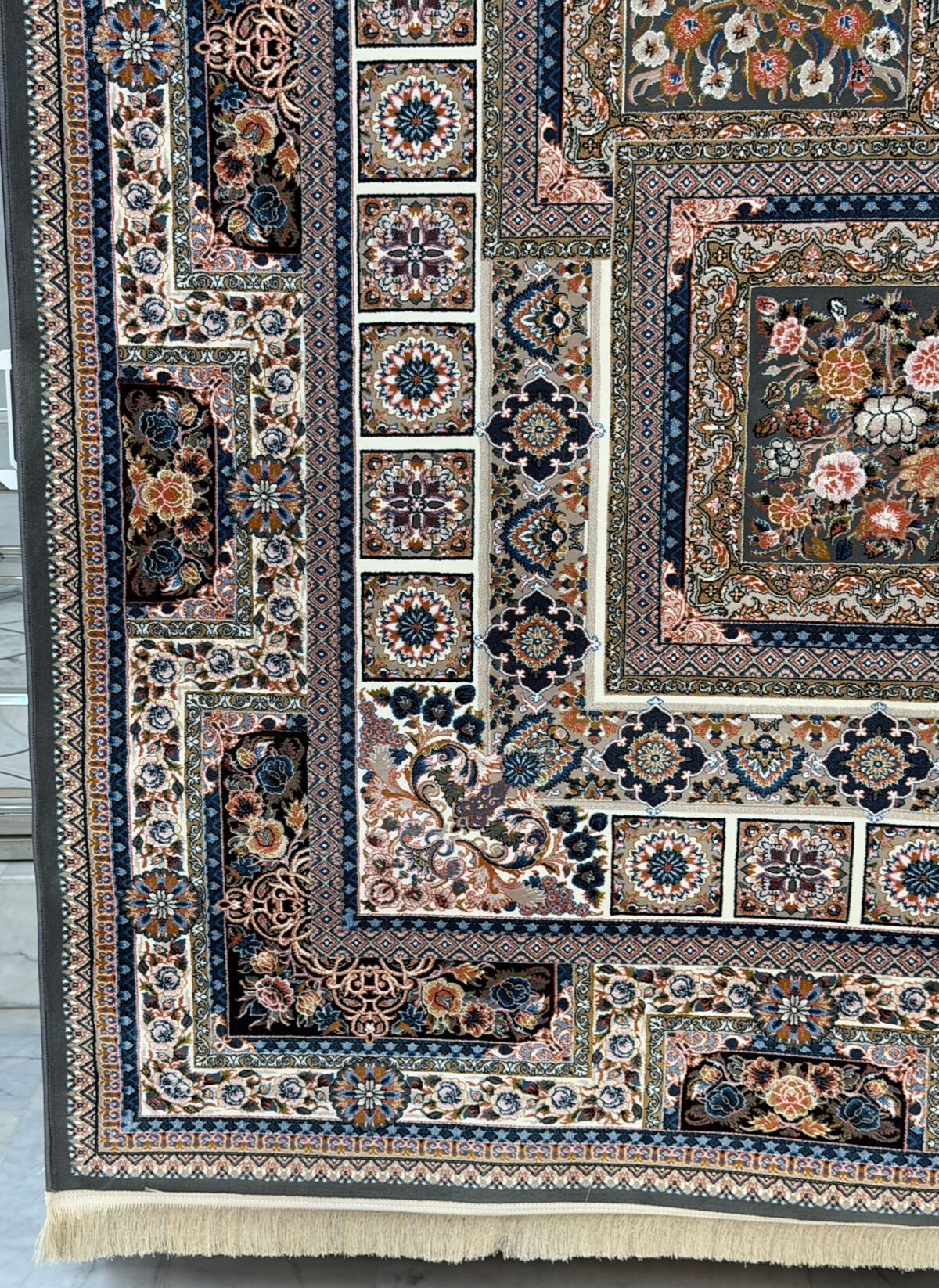 Milan, Grey - 1200 reed Persian machine-made carpet by Kazmi Carpets - view 3