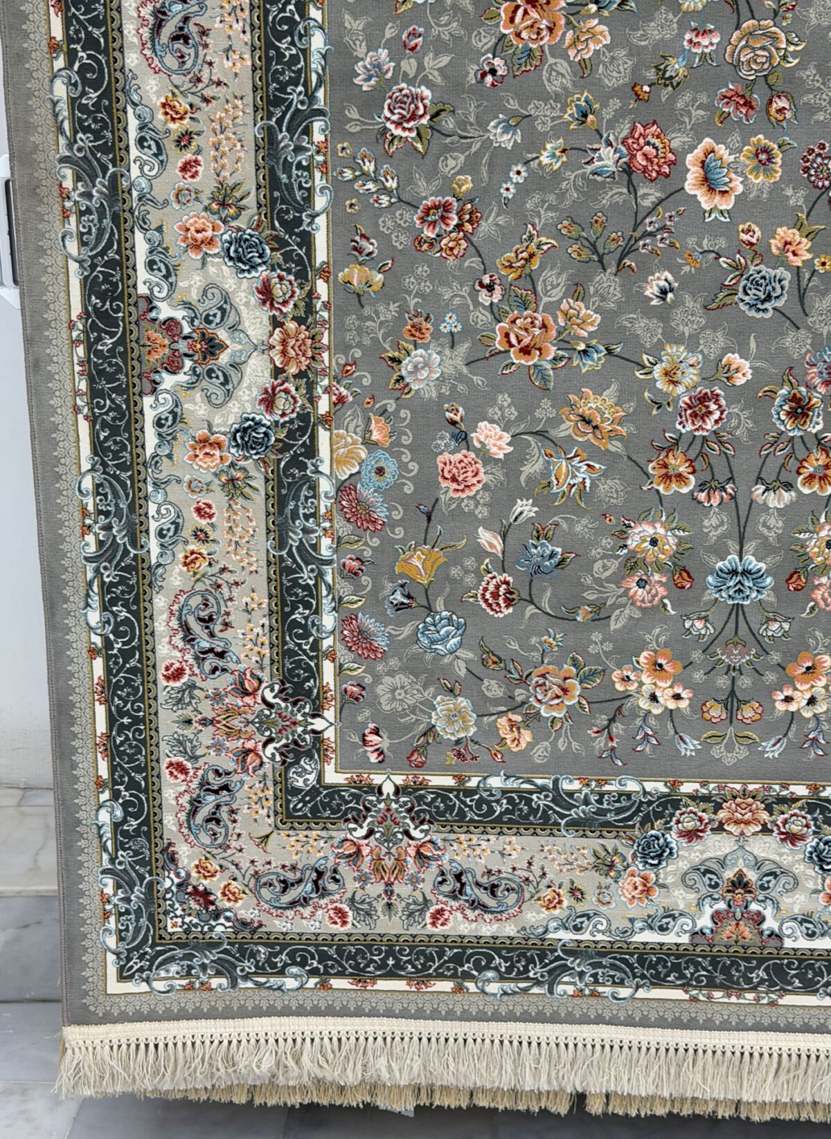 Kimiya, Silver - 1200 reed Persian machine-made carpet by Kazmi Carpets - view 3