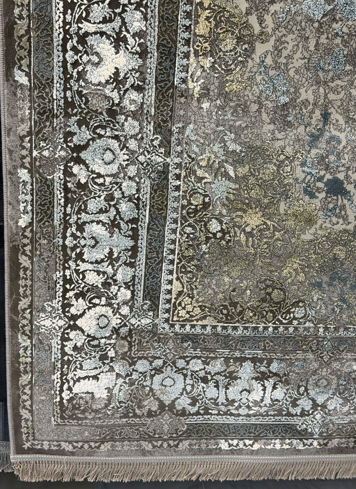 17829, Cream Embossed - 1200 reed Persian machine-made carpet by Kazmi Carpets - view 3
