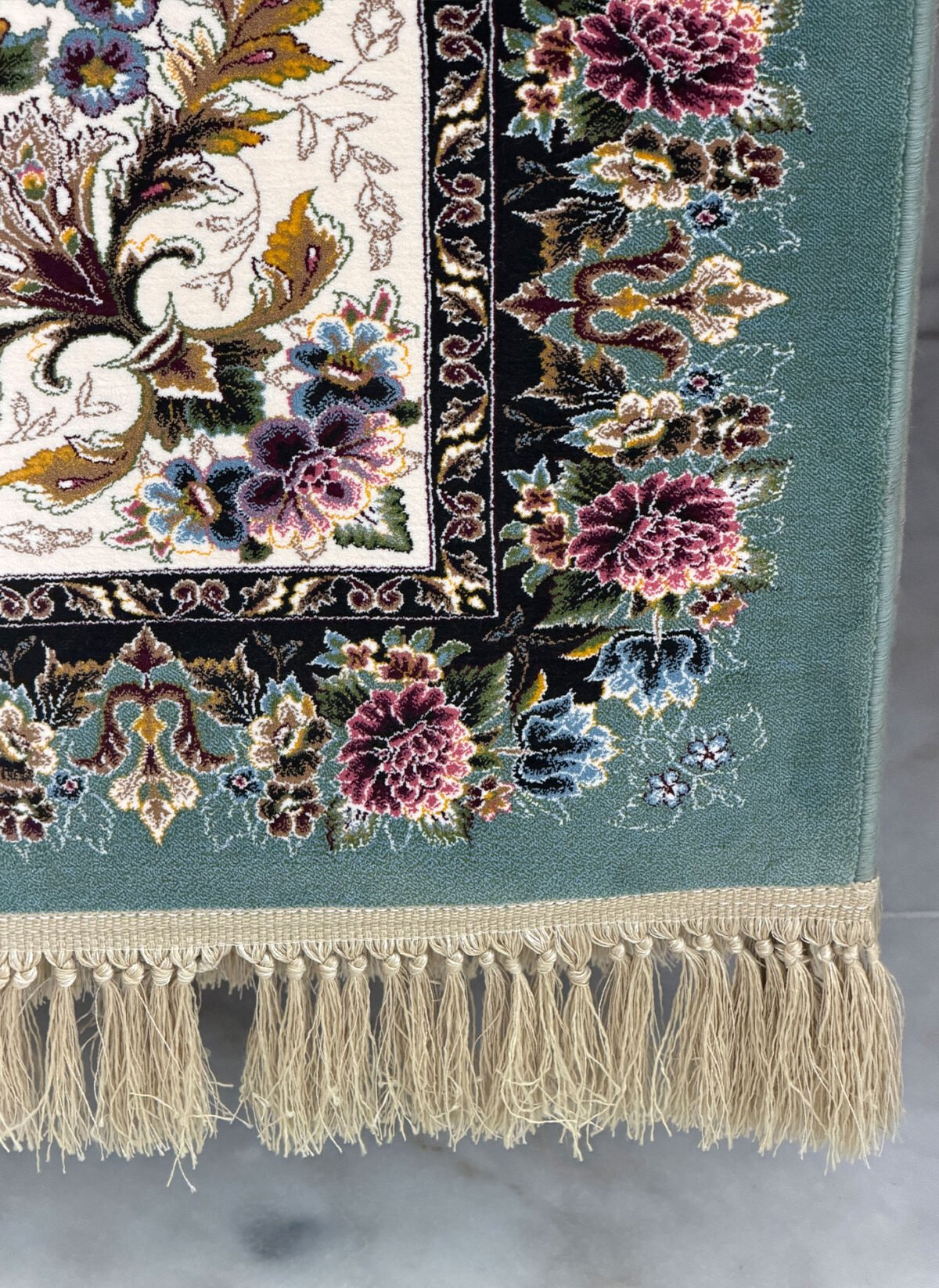 Rozalin, Sea Green - 1200 reed Persian machine-made carpet by Kazmi Carpets - view 4