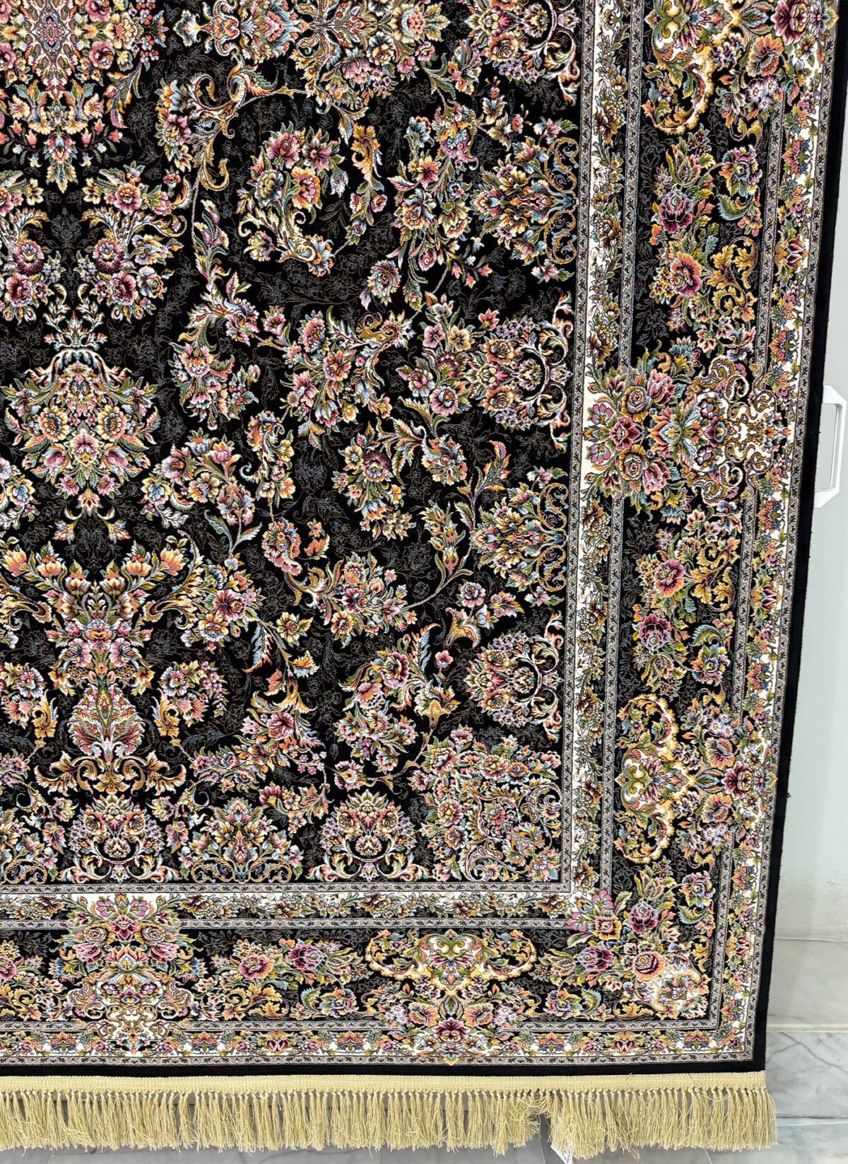 Maisoon, Black - 1200 reed Persian machine-made carpet by Kazmi Carpets - view 4