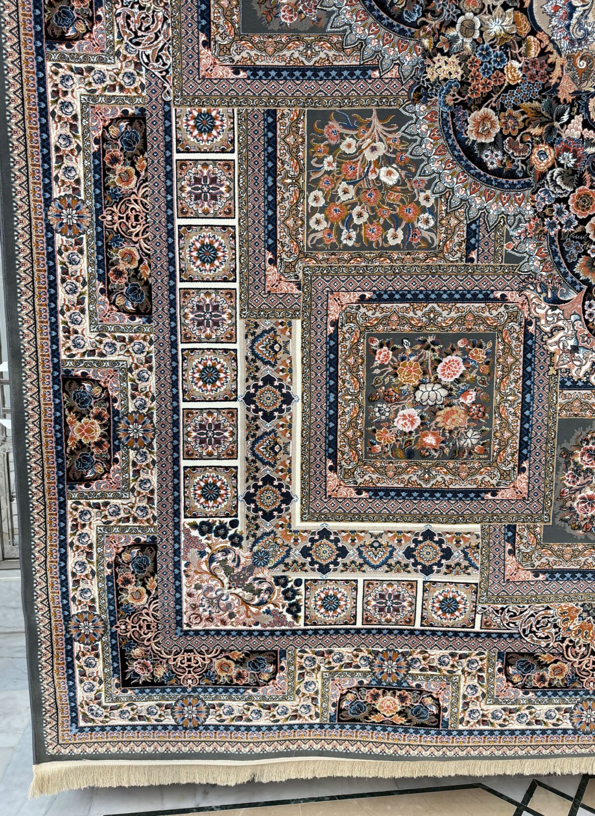 Milan, Grey - 1200 reed Persian machine-made carpet by Kazmi Carpets - view 4