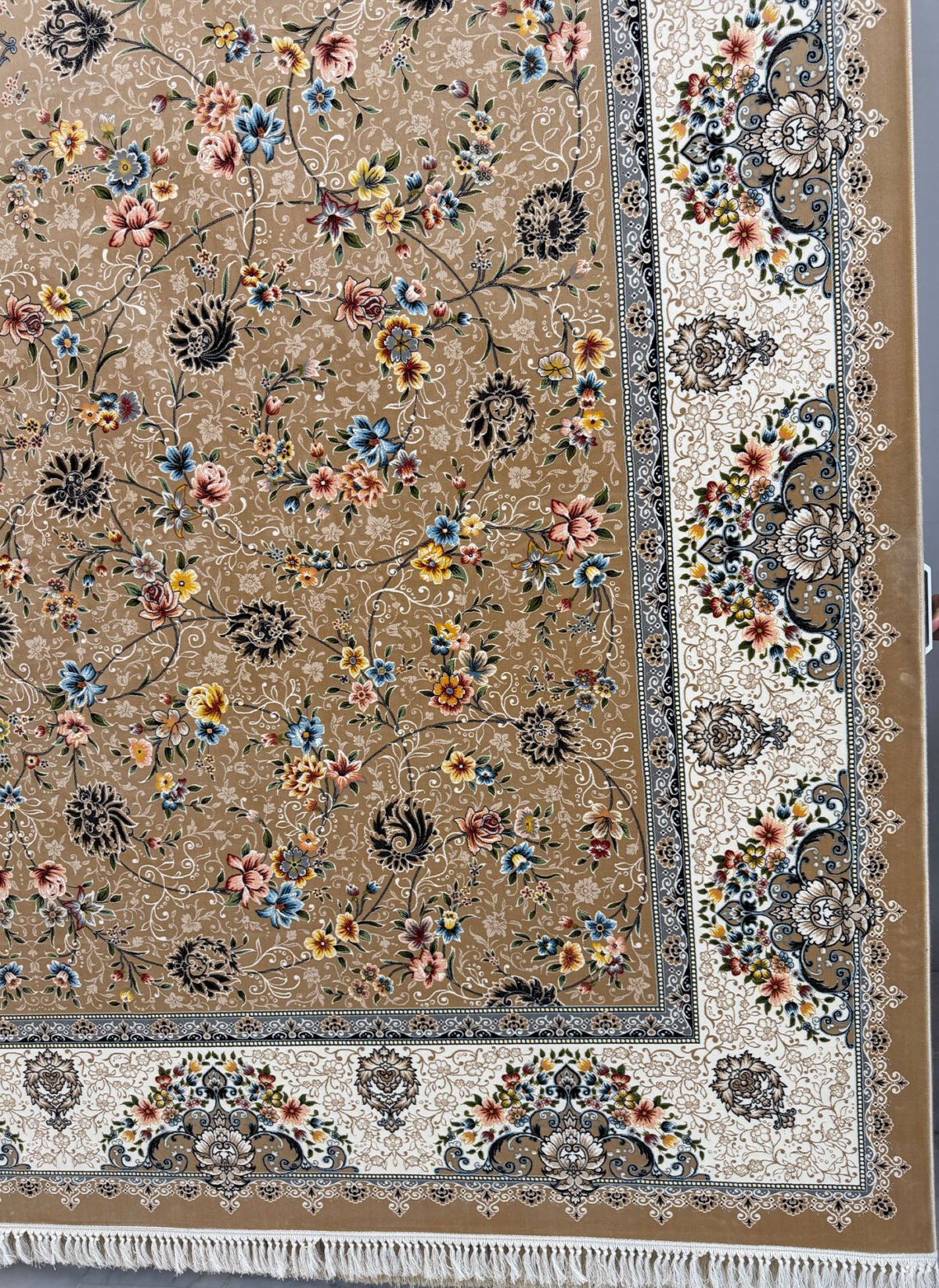 Afshan, Beige - 1200 reed Persian machine-made carpet by Kazmi Carpets - view 5