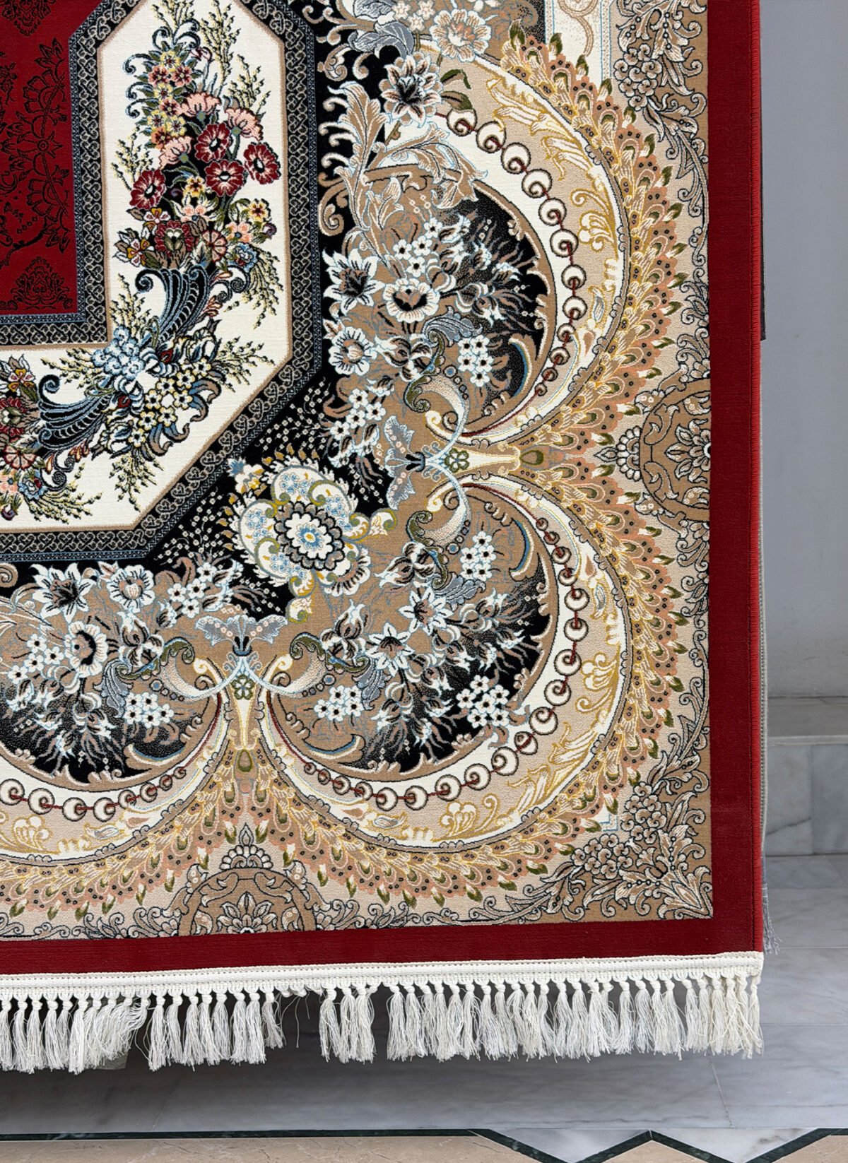 Haleeda, Red - 1200 reed Persian machine-made carpet by Kazmi Carpets - view 5