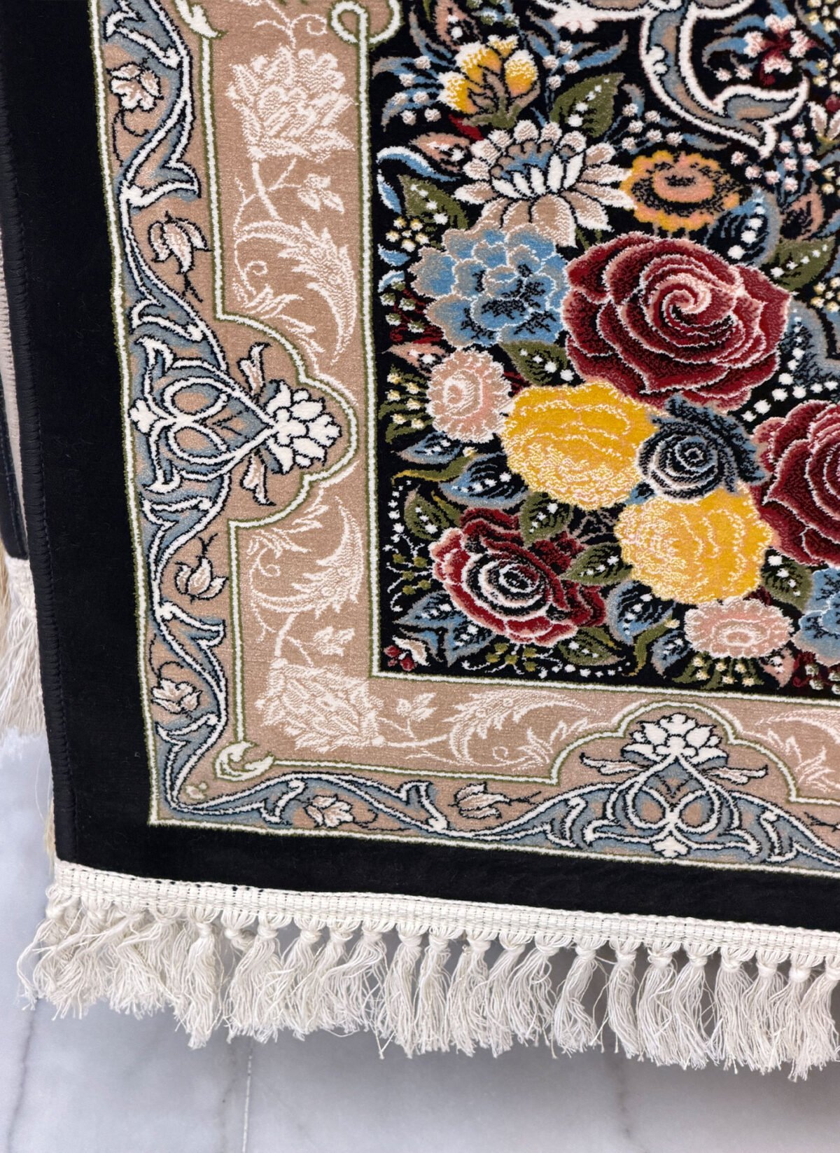 Sharukh, Black - 1200 reed Persian machine-made carpet by Kazmi Carpets - view 5