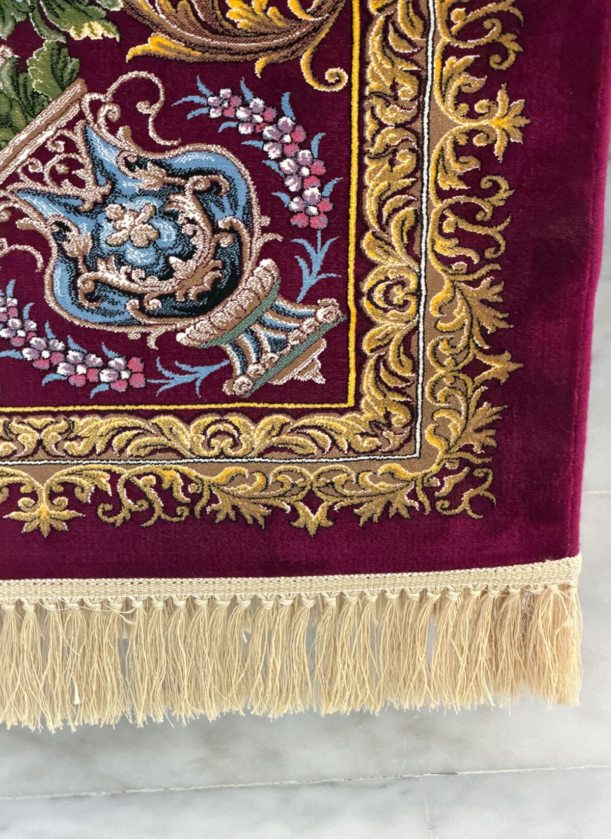 Aanashed, Maroon - 1200 reed Persian machine-made carpet by Kazmi Carpets - view 5