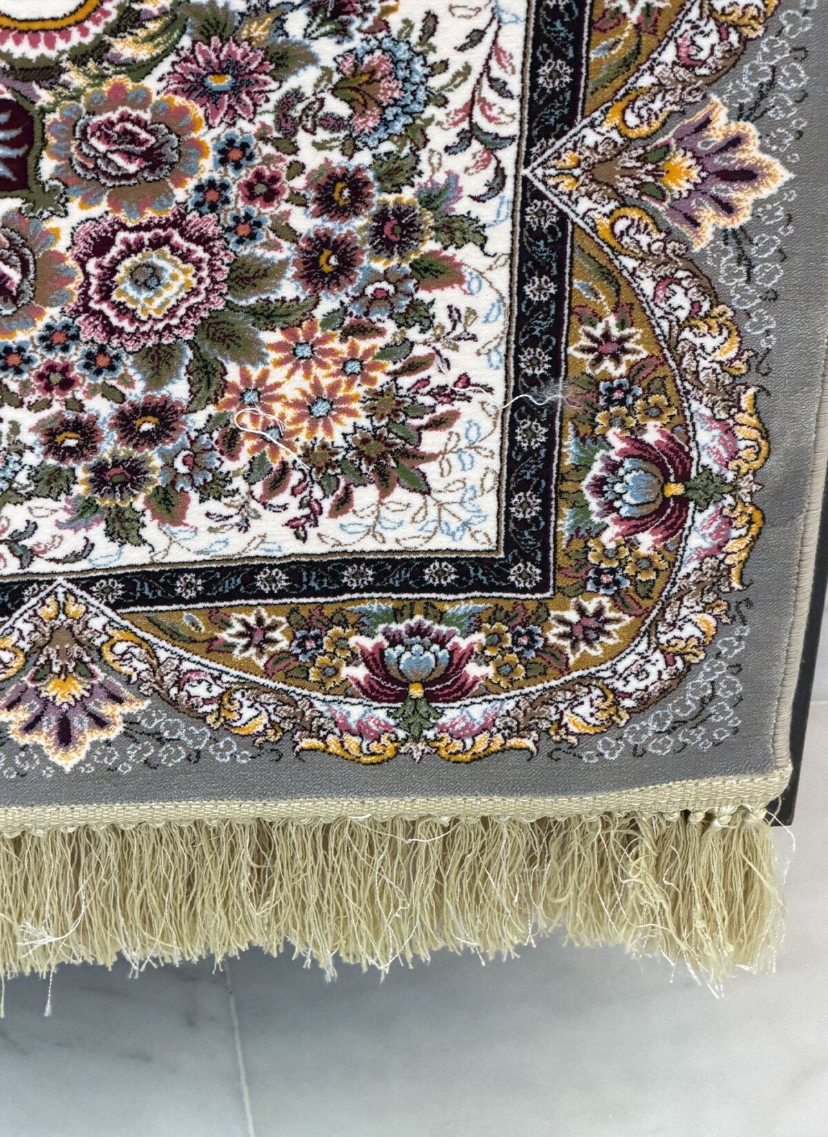 Asal, Grey - 1200 reed Persian machine-made carpet by Kazmi Carpets - view 5
