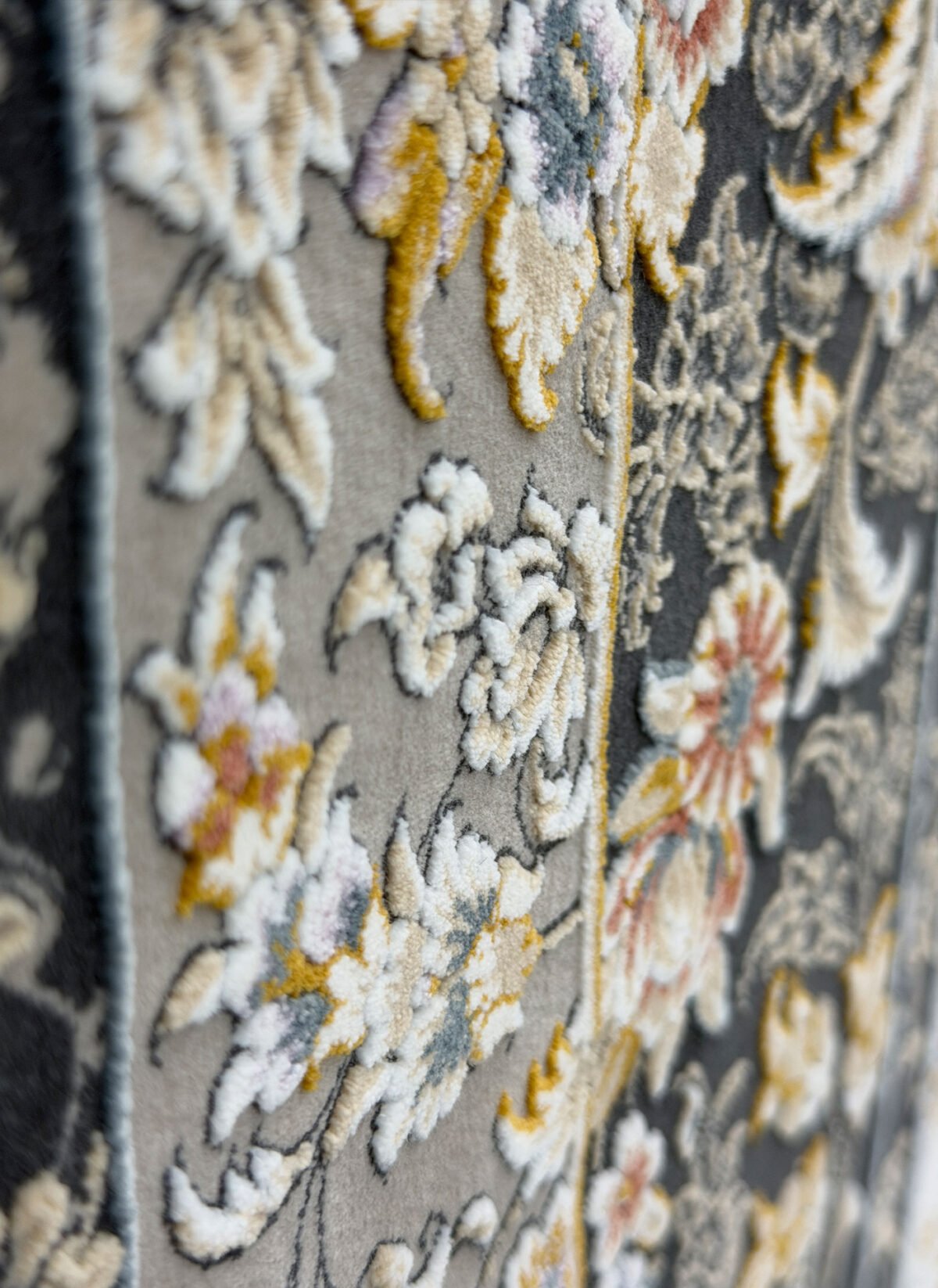 Shah Dukhth, Grey - 1500 reed Persian machine-made carpet by Kazmi Carpets - view 7
