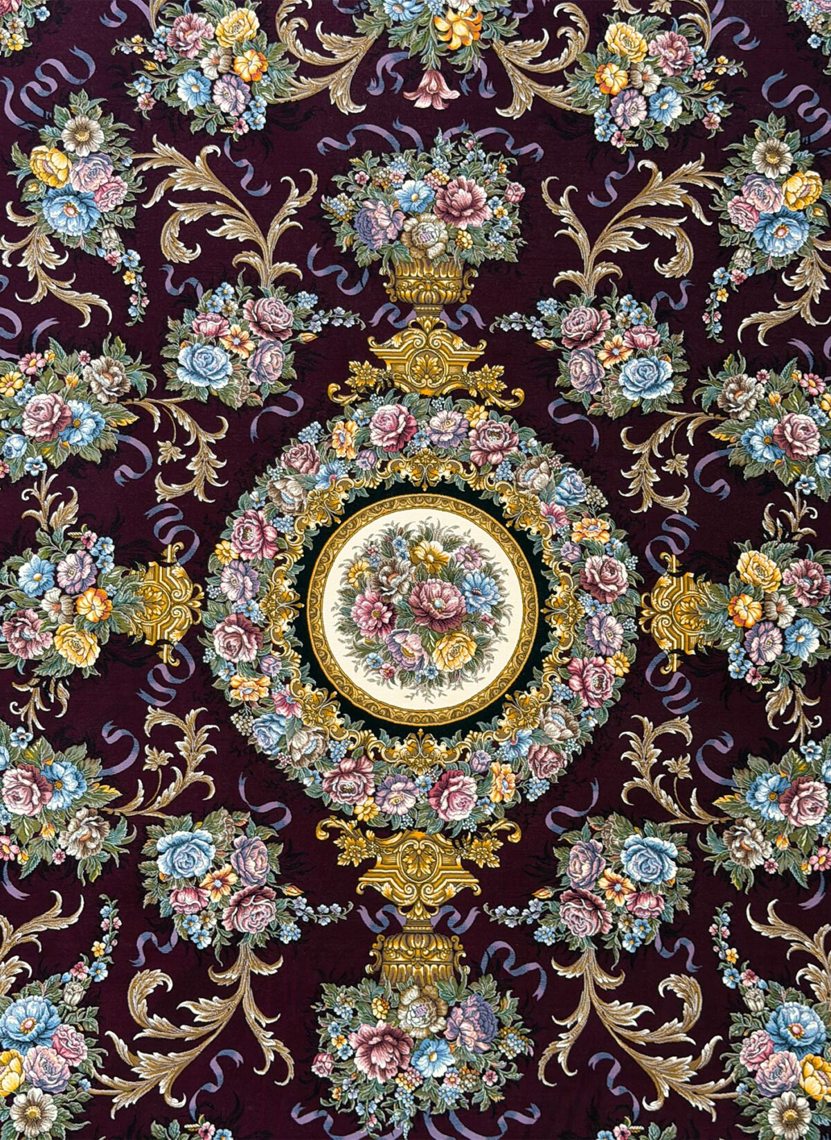 Hoozhan, Maroon - 1200 reed Persian machine-made carpet by Kazmi Carpets - view 2